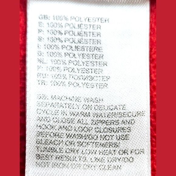 THE NORTH FACE Women's Red 1/4 Zip- Up Fleece Polartec Pullover Jacket - Picture 10 of 11